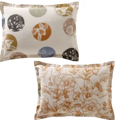Becquet Linge de lit motif cercles à fleurs variées - CRÉATION< Housse De Couette|Linge De Lit Fantaisie, Linge De Lit Brodé