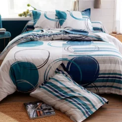 Becquet Linge de lit motif cercles et rayures - CRÉATION<Enfant Linge De Lit Ado, Housse De Couette|Les Matières