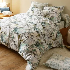Becquet Linge de lit motif chalets - CRÉATION< Les Matières|Housse De Couette