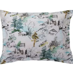 Becquet Linge de lit motif chalets - CRÉATION< Les Matières|Housse De Couette