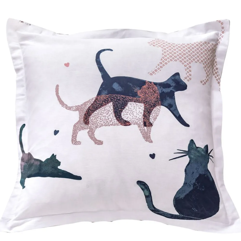 Becquet Linge de lit motif chats - CRÉATION< Les Matières|Housse De Couette