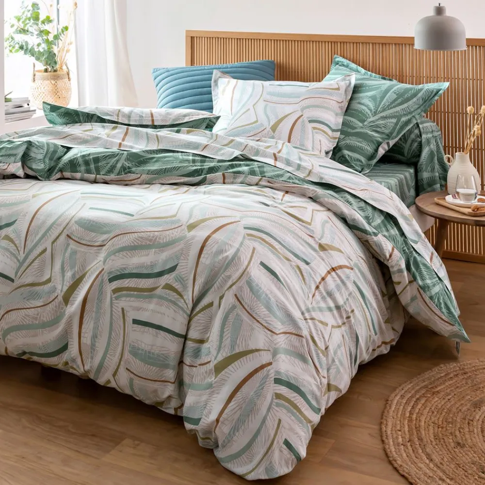 Becquet Linge de lit motif coquillages stylisés - CRÉATION< Housse De Couette|Linge De Lit Fantaisie, Linge De Lit Brodé