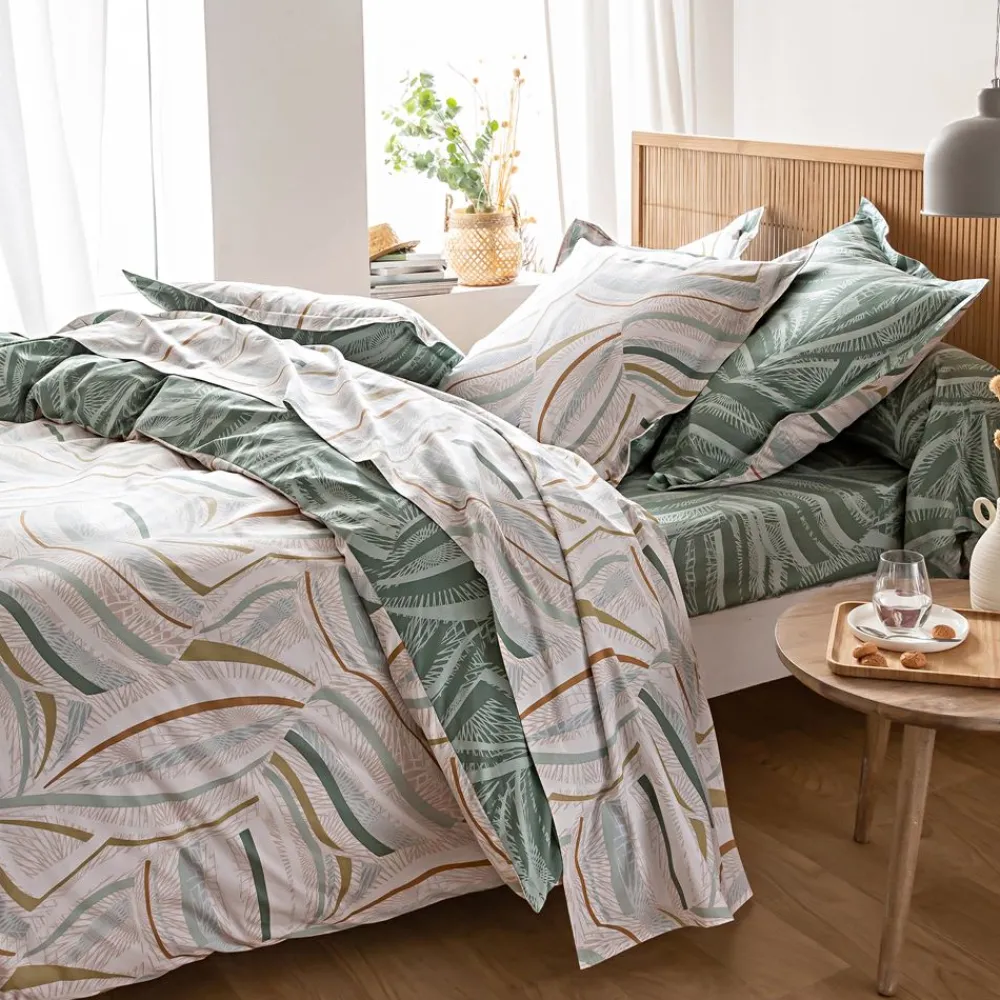 Becquet Linge de lit motif coquillages stylisés - CRÉATION< Housse De Couette|Linge De Lit Fantaisie, Linge De Lit Brodé