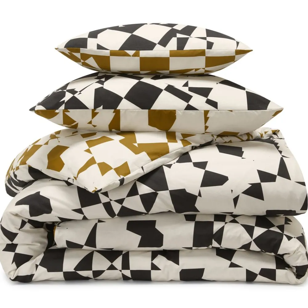 Becquet Linge de lit motif damiers - CRÉATION< Housse De Couette|Linge De Lit Fantaisie, Linge De Lit Brodé