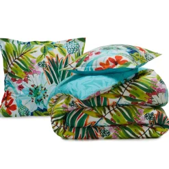 Becquet Linge de lit motif exotique - CRÉATION< Housse De Couette|Linge De Lit Fantaisie, Linge De Lit Brodé