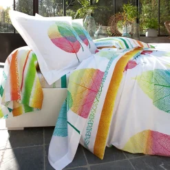 Becquet Linge de lit motif feuilles - CRÉATION<Enfant Linge De Lit Ado, Housse De Couette|Housse De Couette