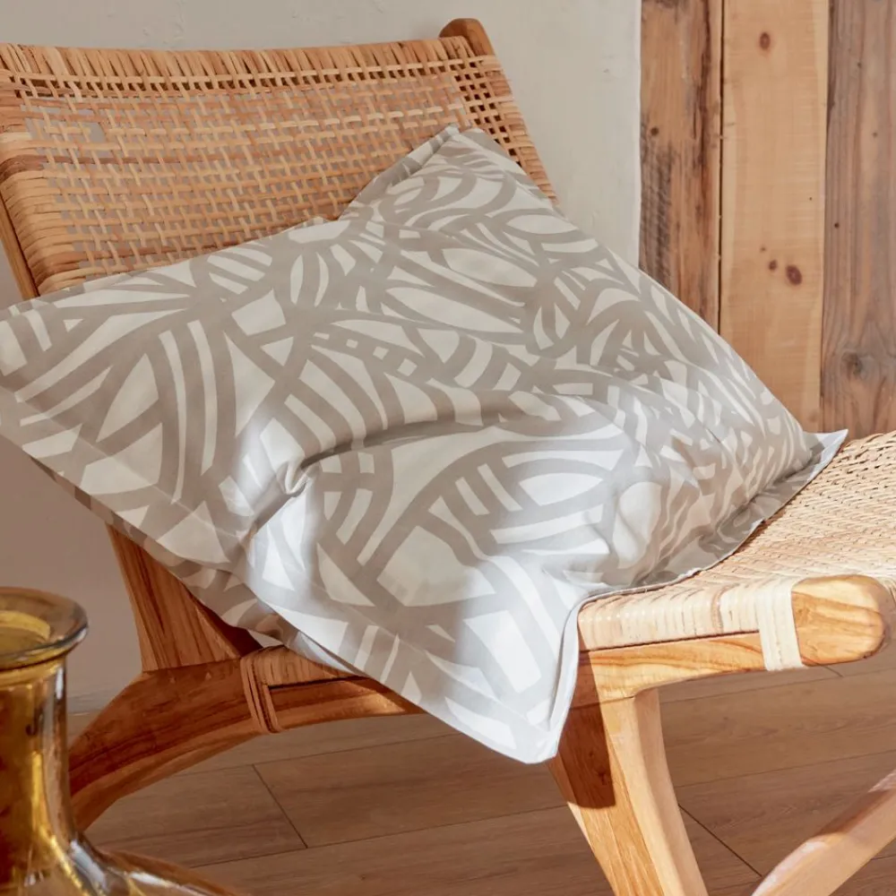 Becquet Linge de lit motif feuilles stylisées< Les Matières|Housse De Couette