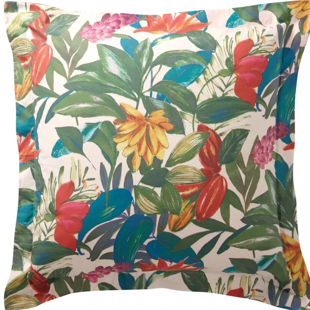 Becquet Linge de lit motif fleurs et fruits exotiques - CRÉATION< Housse De Couette|Linge De Lit Fantaisie, Linge De Lit Brodé