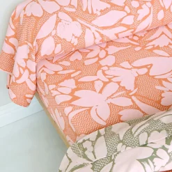 Becquet Linge de lit motif fleurs - CRÉATION< Housse De Couette|Linge De Lit Fantaisie, Linge De Lit Brodé