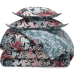 Becquet Linge de lit motif fleurs noires - CRÉATION< Les Matières|Housse De Couette