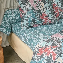 Becquet Linge de lit motif fleurs noires - CRÉATION< Les Matières|Housse De Couette