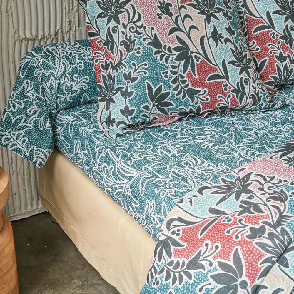 Becquet Linge de lit motif fleurs noires - CRÉATION< Les Matières|Housse De Couette