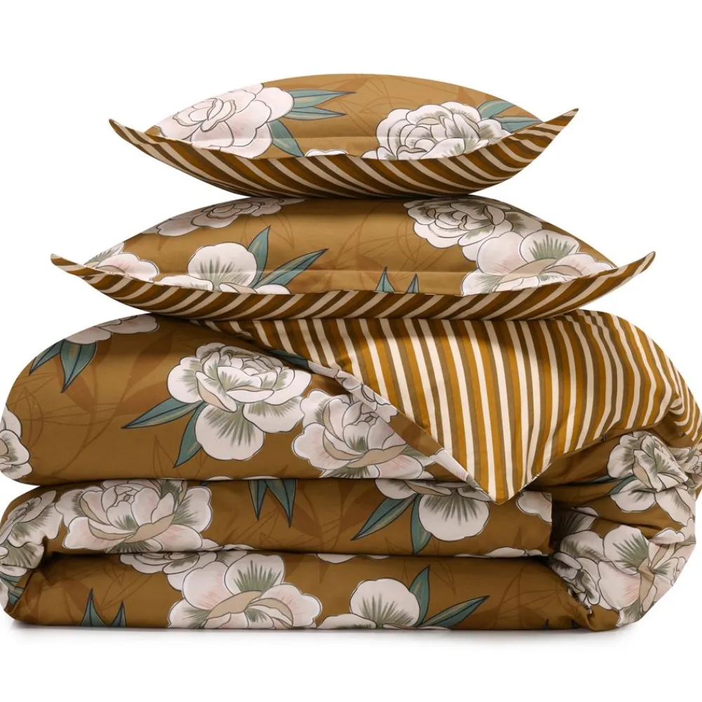 Becquet Linge de lit motif fleurs japonaises - CRÉATION< Housse De Couette|Linge De Lit Fantaisie, Linge De Lit Brodé