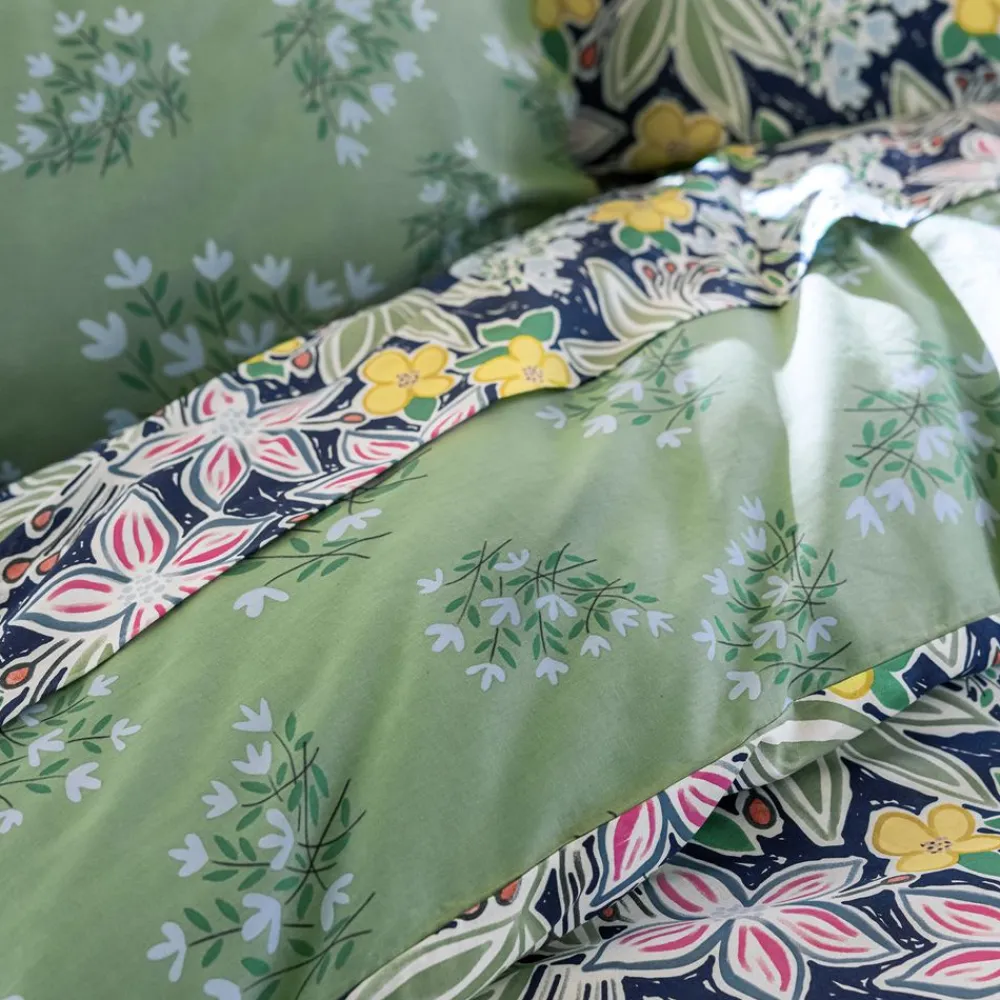 Becquet Linge de lit motif fleurs - CRÉATION< Housse De Couette|Linge De Lit Fantaisie, Linge De Lit Brodé