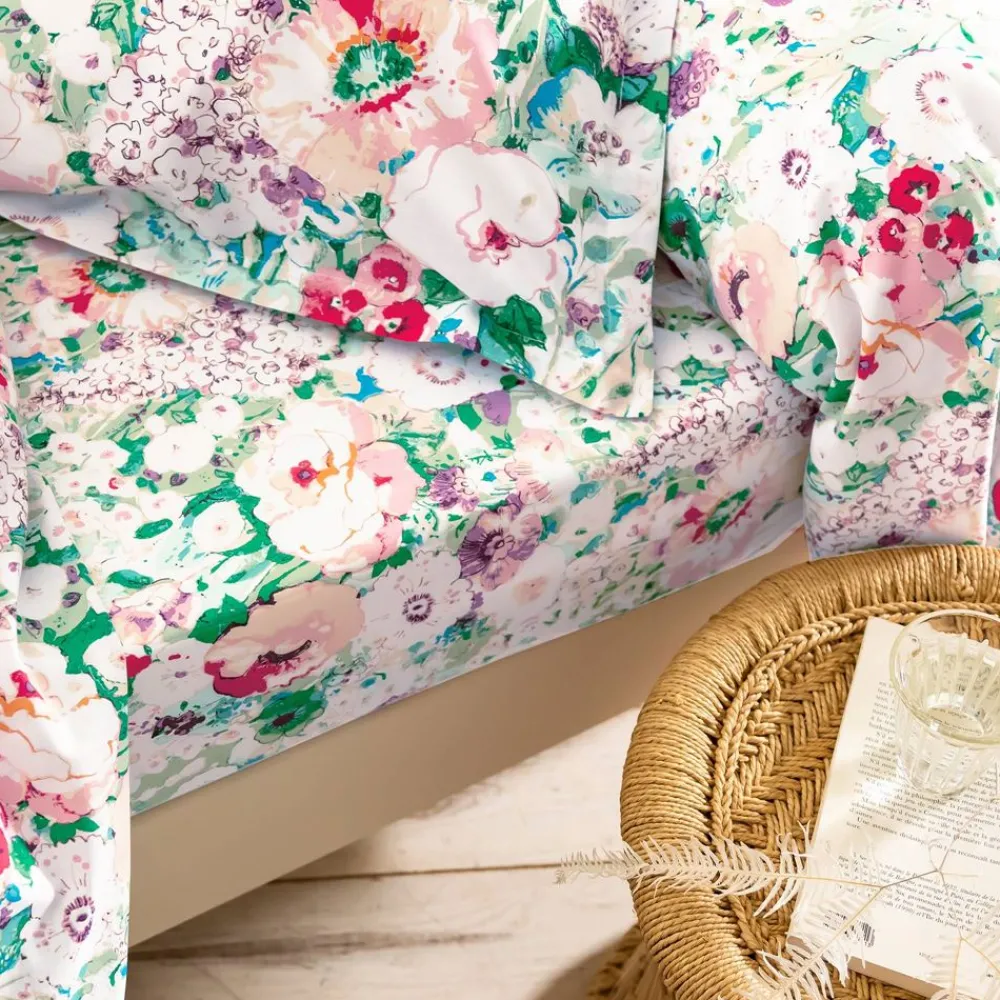 Becquet Linge de lit motif floral - CRÉATION< Housse De Couette|Linge De Lit Fantaisie, Linge De Lit Brodé