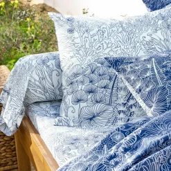 Becquet Linge de lit motif fonds sous-marins - CRÉATION< Housse De Couette|Linge De Lit Fantaisie, Linge De Lit Brodé