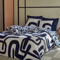 Becquet Linge de lit motif géométrique - CRÉATION< Les Matières|Housse De Couette