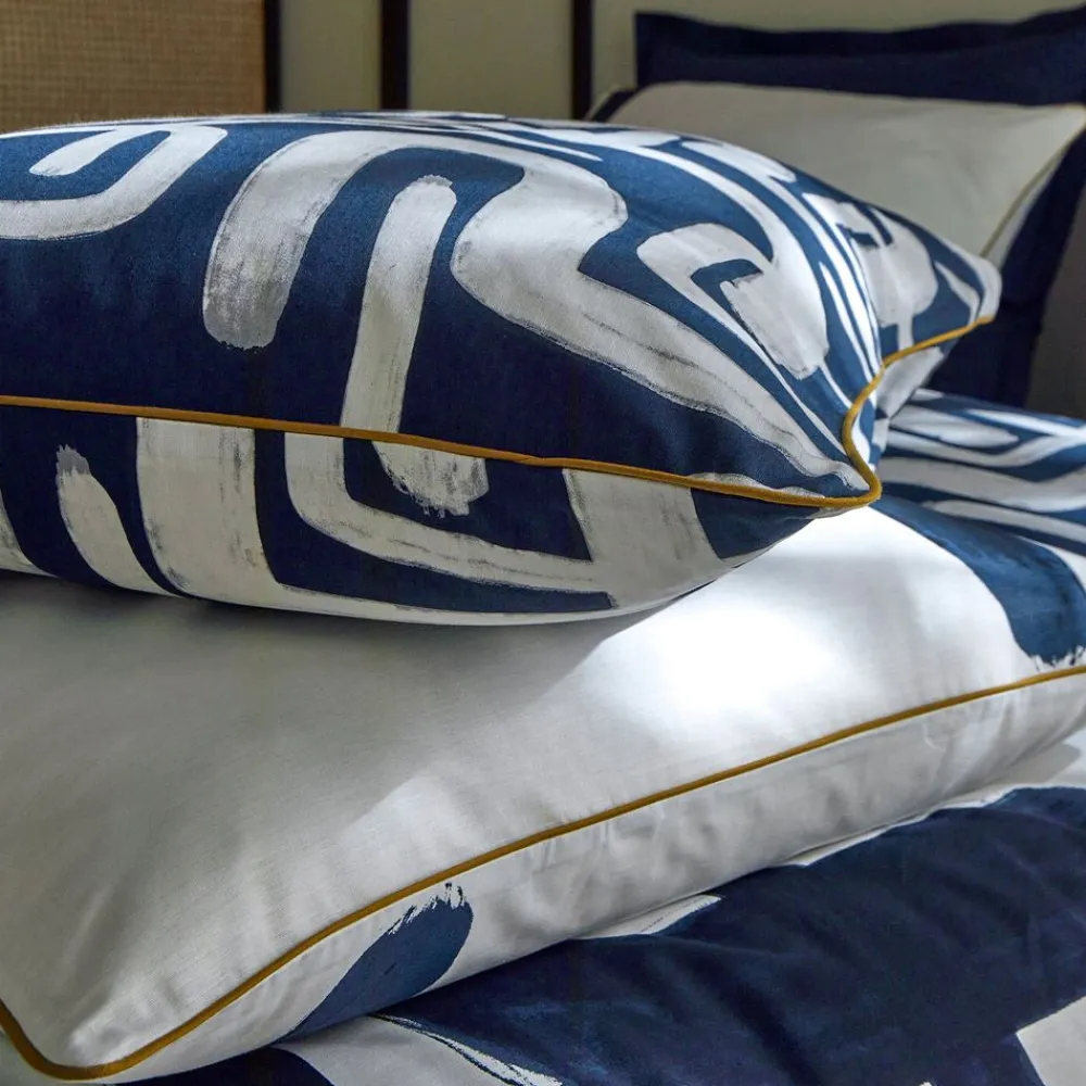 Becquet Linge de lit motif géométrique - CRÉATION< Les Matières|Housse De Couette