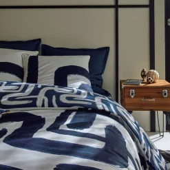 Becquet Linge de lit motif géométrique - CRÉATION< Les Matières|Housse De Couette