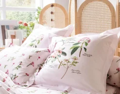 Becquet Linge de lit motif herbier - CRÉATION< Housse De Couette|Linge De Lit Fantaisie, Linge De Lit Brodé