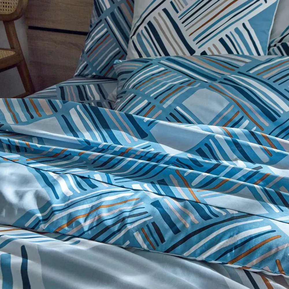 Becquet Linge de lit motif losanges - CRÉATION< Housse De Couette|Linge De Lit Fantaisie, Linge De Lit Brodé