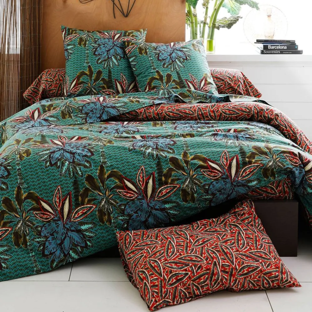 Becquet Linge de lit motif palmiers - CRÉATION< Housse De Couette
