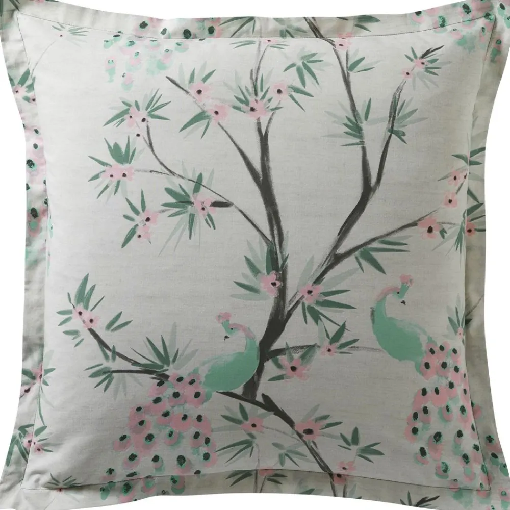 Becquet Linge de lit motif paons et feuillage - CRÉATION< Les Matières|Housse De Couette