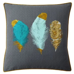 Becquet Linge de lit motif plumes - CRÉATION< Housse De Couette|Linge De Lit Fantaisie, Linge De Lit Brodé