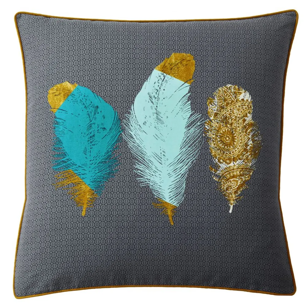 Becquet Linge de lit motif plumes - CRÉATION< Housse De Couette|Linge De Lit Fantaisie, Linge De Lit Brodé