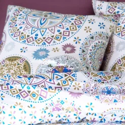 Becquet Linge de lit motif rosaces - CRÉATION<Enfant Linge De Lit Ado, Housse De Couette|Linge De Lit Fantaisie, Linge De Lit Brodé