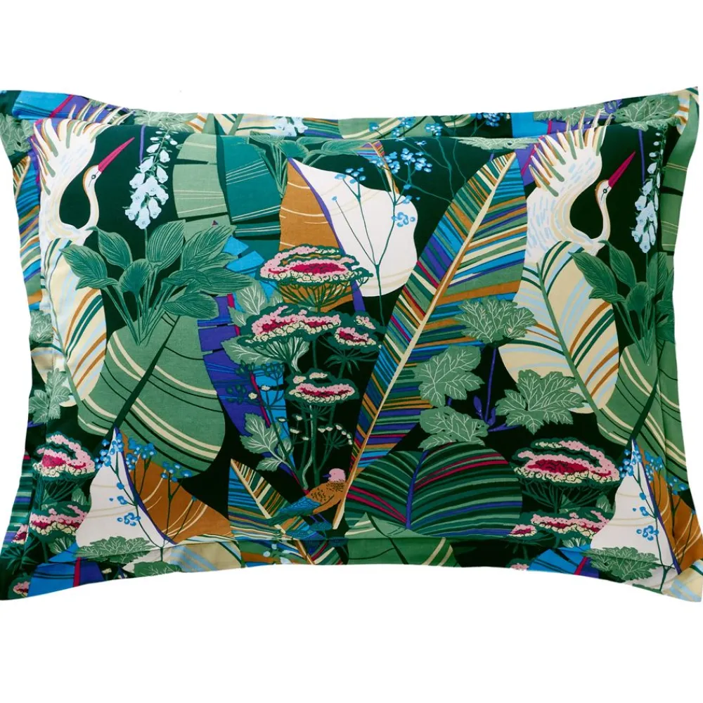 Becquet Linge de lit motif tropical - CRÉATION< Housse De Couette|Linge De Lit Fantaisie, Linge De Lit Brodé