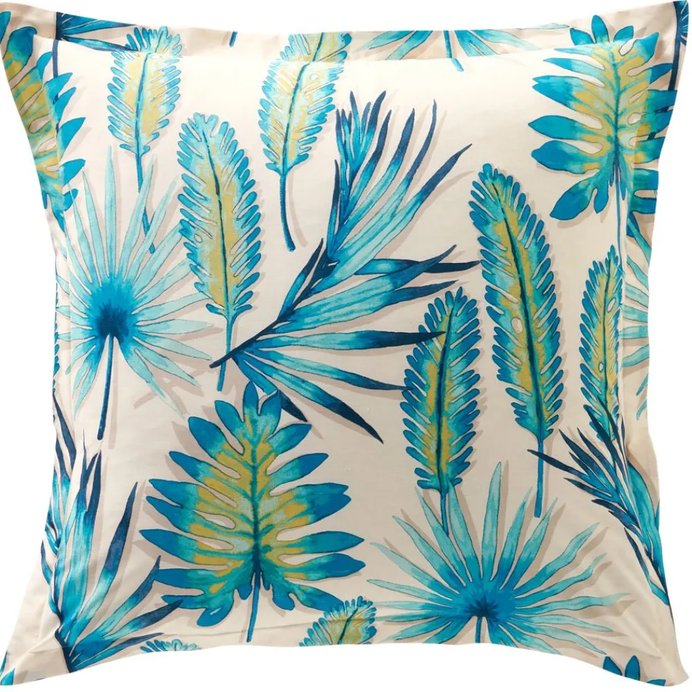 Becquet Linge de lit motif tropical bleu - CRÉATION< Housse De Couette|Linge De Lit Fantaisie, Linge De Lit Brodé