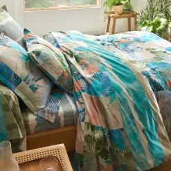 Becquet Linge de lit motif tropical - CRÉATION< Housse De Couette|Linge De Lit Fantaisie, Linge De Lit Brodé