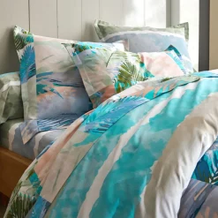 Becquet Linge de lit motif tropical - CRÉATION< Housse De Couette|Linge De Lit Fantaisie, Linge De Lit Brodé