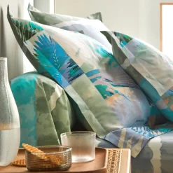 Becquet Linge de lit motif tropical - CRÉATION< Housse De Couette|Linge De Lit Fantaisie, Linge De Lit Brodé
