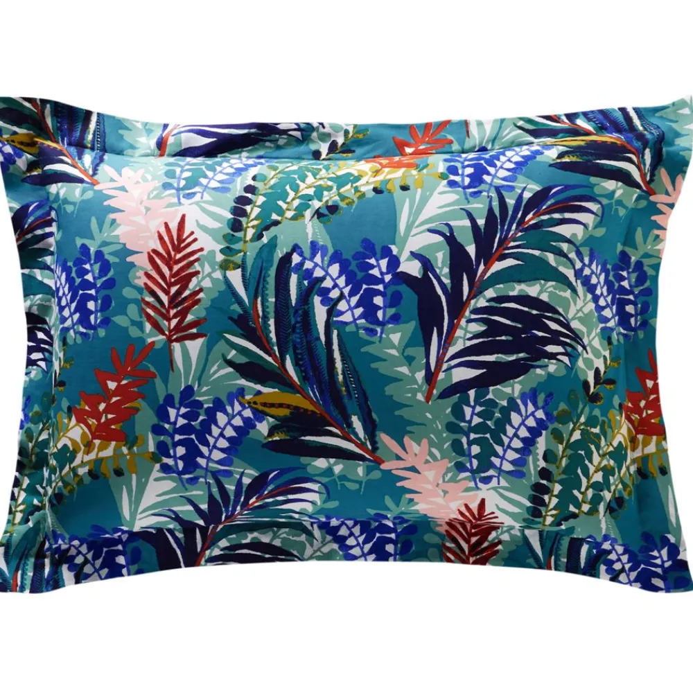 Becquet Linge de lit motif tropiques – CRÉATION< Housse De Couette|Linge De Lit Fantaisie, Linge De Lit Brodé