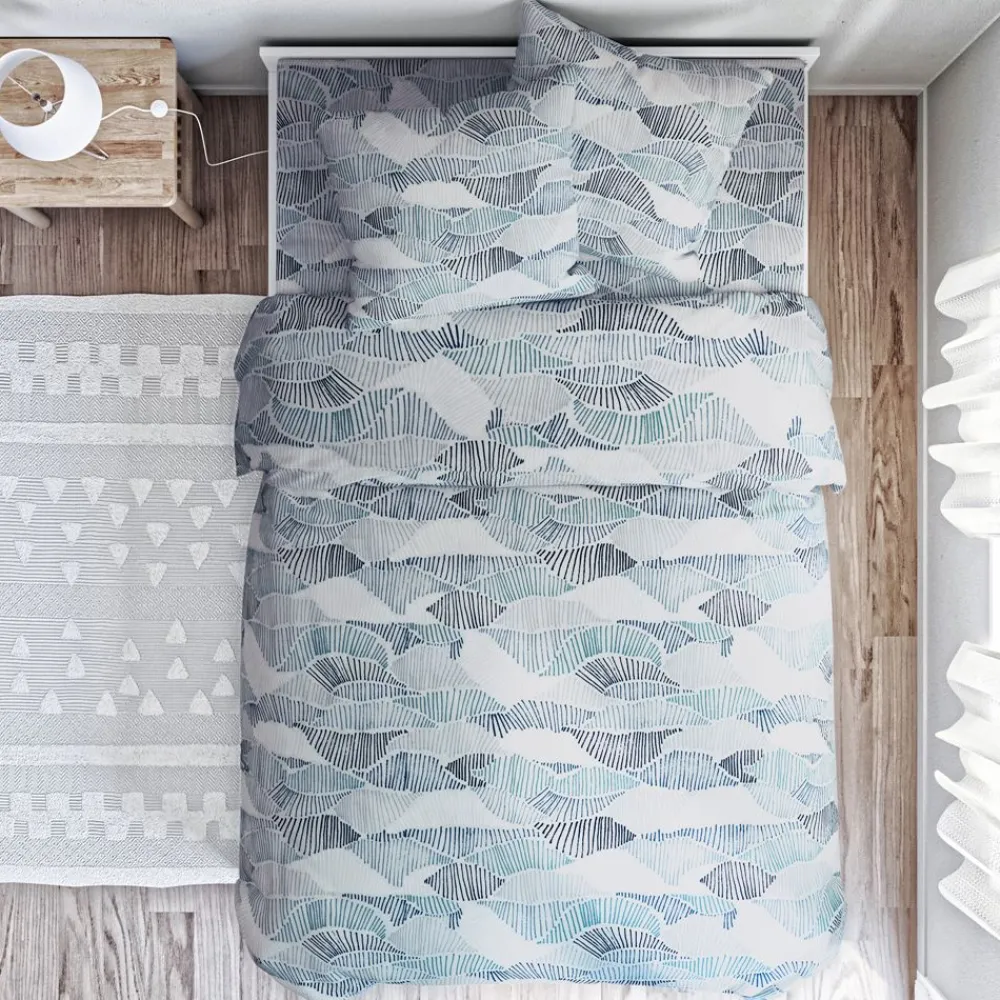 Becquet Linge de lit motif vagues géométriques - CRÉATION<Enfant Linge De Lit Ado, Housse De Couette|Les Matières