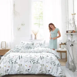 Becquet Linge de lit motif végétal - CRÉATION<Enfant Linge De Lit Ado, Housse De Couette|Les Matières