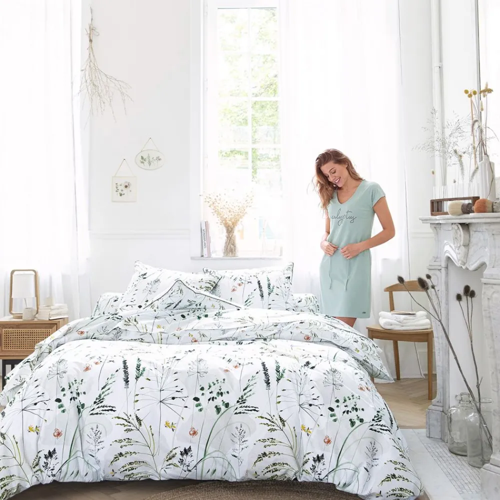 Becquet Linge de lit motif végétal - CRÉATION<Enfant Linge De Lit Ado, Housse De Couette|Les Matières