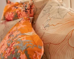 Becquet Linge de lit motif végétal abstrait – CRÉATION< Les Matières|Housse De Couette