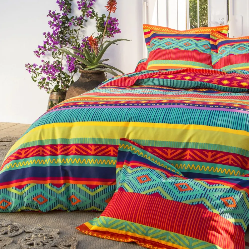 Becquet Linge de lit motifs ethniques - CRÉATION< Housse De Couette|Linge De Lit Fantaisie, Linge De Lit Brodé