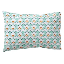 Becquet Linge de lit motifs façades multicolores - CRÉATION< Les Matières