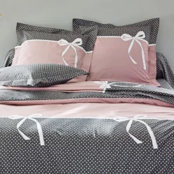 Becquet Linge de lit nœuds et pois<Enfant Linge De Lit Ado, Housse De Couette|Housse De Couette