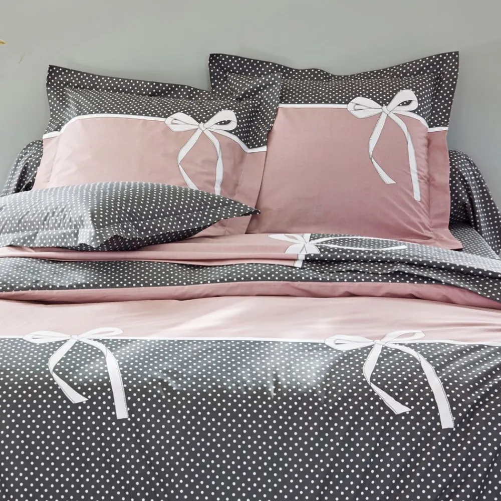 Becquet Linge de lit nœuds et pois<Enfant Linge De Lit Ado, Housse De Couette|Housse De Couette
