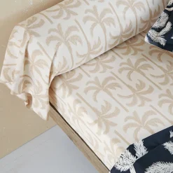 Becquet Linge de lit palmiers design - CRÉATION< Les Matières|Housse De Couette