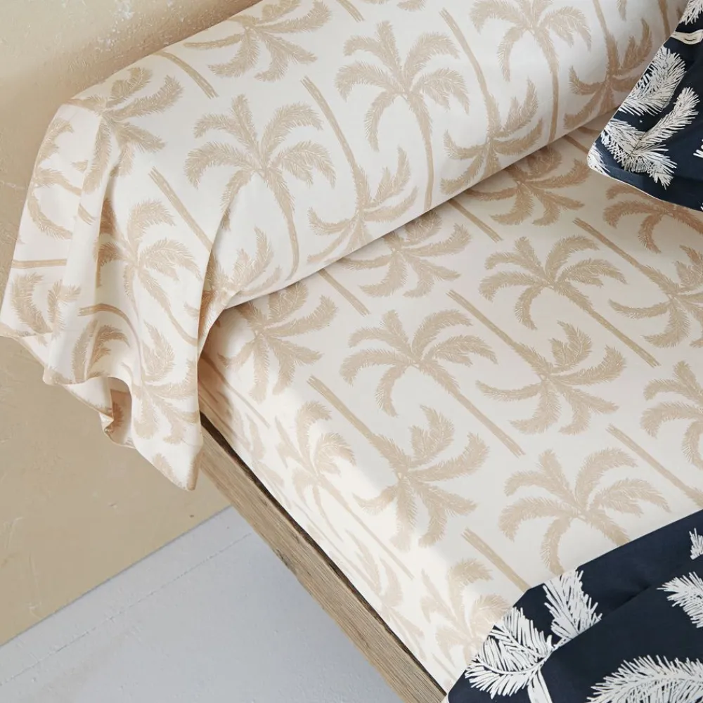 Becquet Linge de lit palmiers design - CRÉATION< Les Matières|Housse De Couette