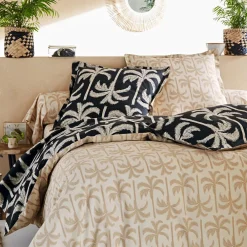 Becquet Linge de lit palmiers design - CRÉATION< Les Matières|Housse De Couette