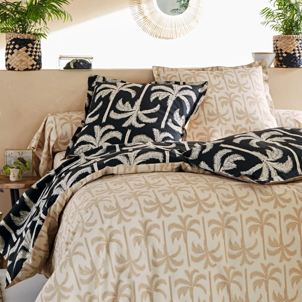 Becquet Linge de lit palmiers design - CRÉATION< Les Matières|Housse De Couette