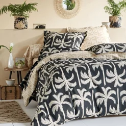 Becquet Linge de lit palmiers design - CRÉATION< Les Matières|Housse De Couette
