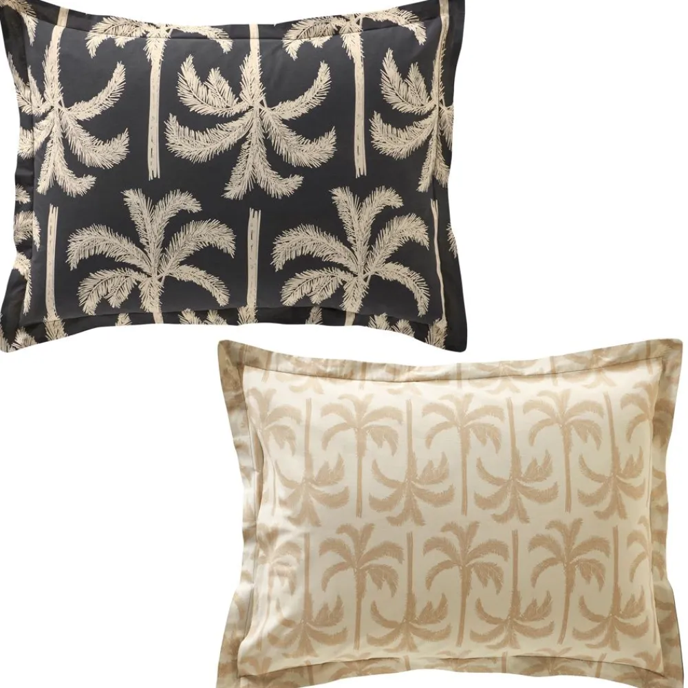 Becquet Linge de lit palmiers design - CRÉATION< Les Matières|Housse De Couette